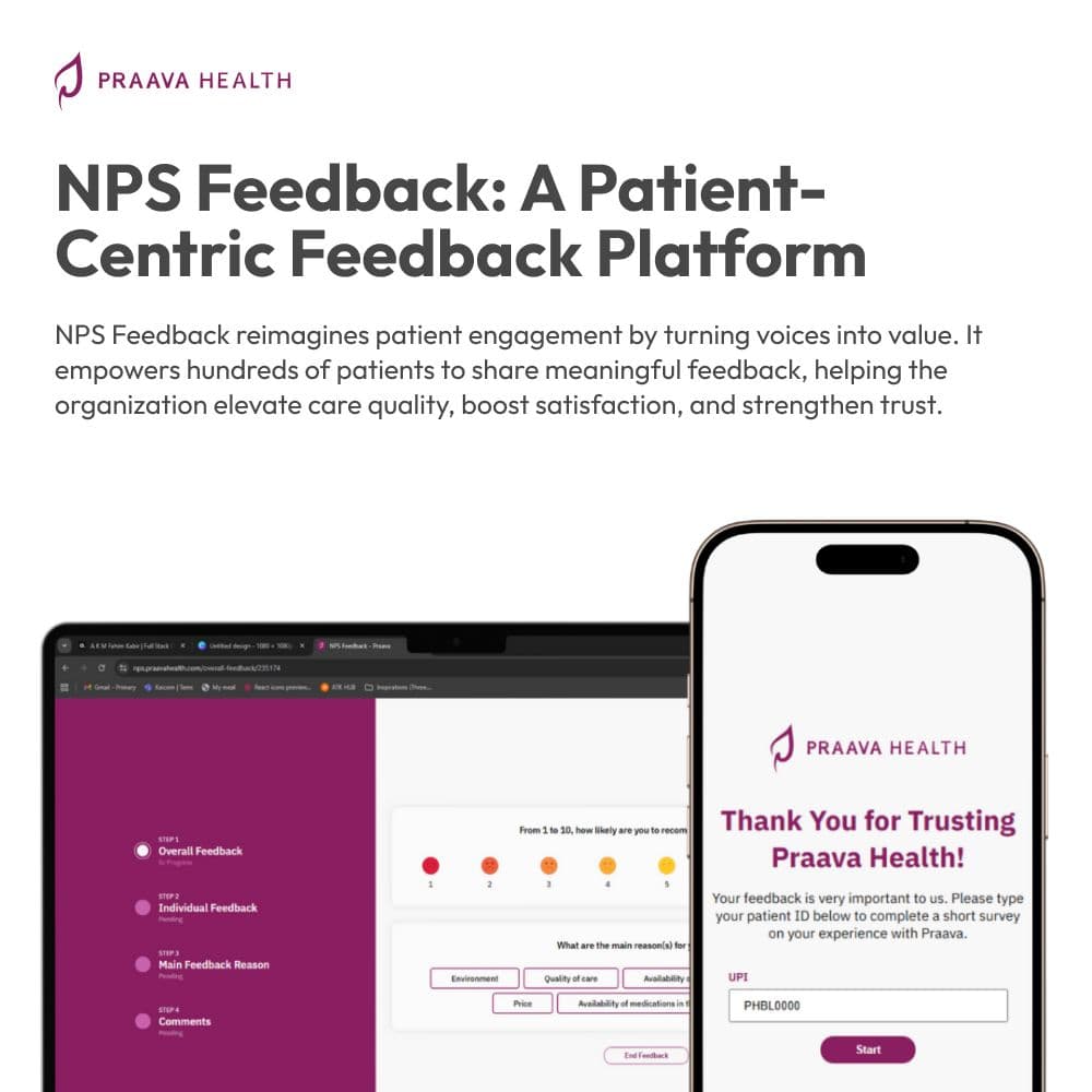 NPS Feedback – Patient-Centric Service Quality Platform
